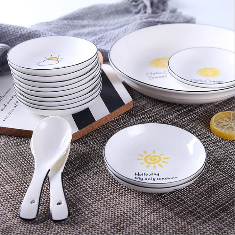 Weather Pattern Ceramics Soy Dish Sauce Vinegar Jam Dishes Kitchen Small Plate Tableware Novelty Gift 10cm - Image 4