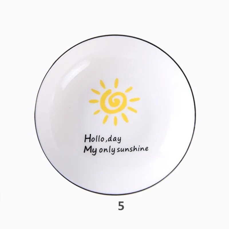 Weather Pattern Ceramics Soy Dish Sauce Vinegar Jam Dishes Kitchen Small Plate Tableware Novelty Gift 10cm - Image 6