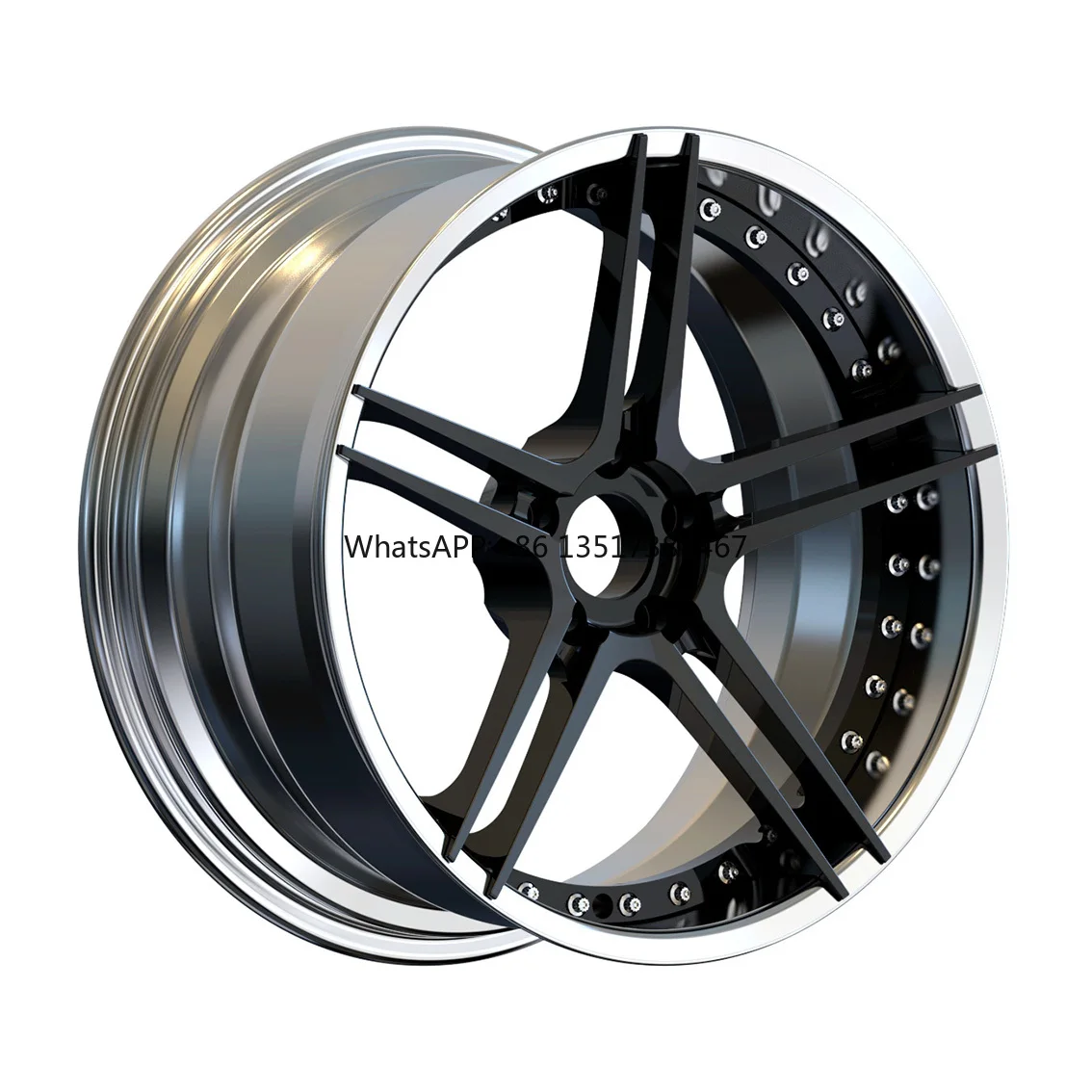 Customized 2-Piece Forged Wheel Rims 5x112 Deep Converse 17/18/19/20 Inch Aluminium Alloy Polishing Drawing Car Wheel - Image 2