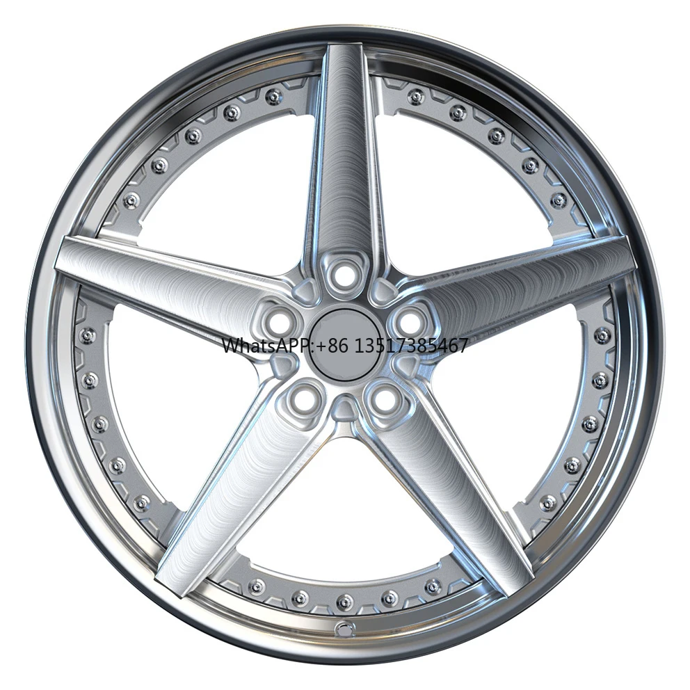 Customized 2-Piece Forged Wheel Rims 5x112 Deep Converse 17/18/19/20 Inch Aluminium Alloy Polishing Drawing Car Wheel - Image 3