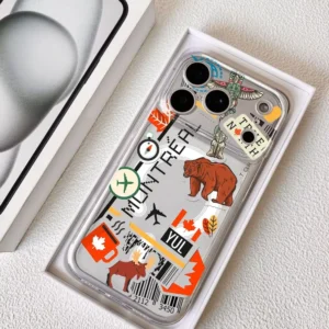 Plane Travel Ticket canada Phone Case for iPhone 17 16 15 14 13 12 11 Pro Max Plus Clear Magnetic Shockproof Scratch-Resistant