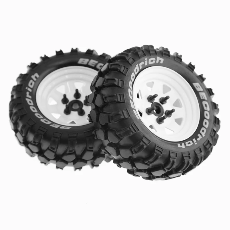 Metal 1.9Inch Beadlock Wheel Tires for 1:10 RC Crawler Car Axial SCX10 90046 TRX4 Redcat GEN8,White-ABVK - Image 4